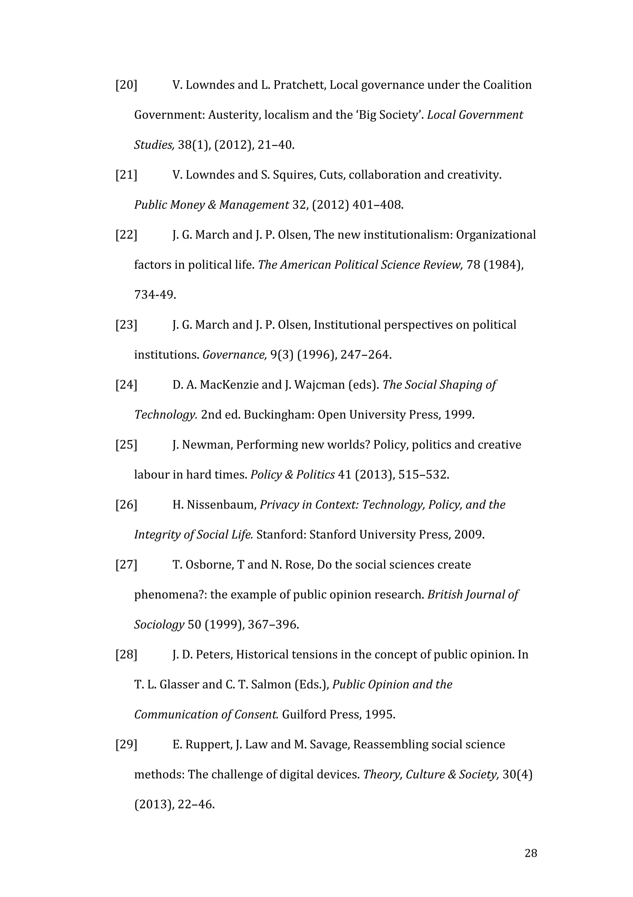 21
engagement. However, there are various challenges the councils face in using social
media analytics for public consultation and engagement.
Firstly, where data are not directly linked to the council, identifying relevant social
media content from the mass of data available is difficult. Local data can be isolated
through the use of location data and metadata, but not all social data contain location
information: a location-aware device with location services turned on is required
and users need to have agreed to their location being shared. Alternatively, location
data can be derived from social media platforms but such information is not widely
available [15]. As a result, when geographical filters are applied, much potentially
relevant content is excluded (such as local people writing comments on newspaper
websites, forums, blogs, and in most cases Facebook and Twitter too) and the
amount of data is reduced considerably. In addition to using location information, a
common strategy is to use keywords to find data. But locating relevant data in this
way involves a complex process of trial and error that is time consuming and reliant
on expertise. Searches may either be too specific, producing small quantities of
relevant data, or too general, producing larger amounts of data but not all of which is
relevant. Of course, it is also difficult to know what data may be absent. One
-22 because
(Council A, Museums).
A second challenge is how to interpret the data generated. One interviewee
described how the tools are useful in catching is quite
difficult to draw practical conclusions from it for policymaking:
 
