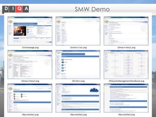 SMW Demo

Knowledge Management with
Semantic MediaWiki and SharePoint

© 2014 DIQA Projektmanagement GmbH | www.diqa-pm.com | Slide 18

 