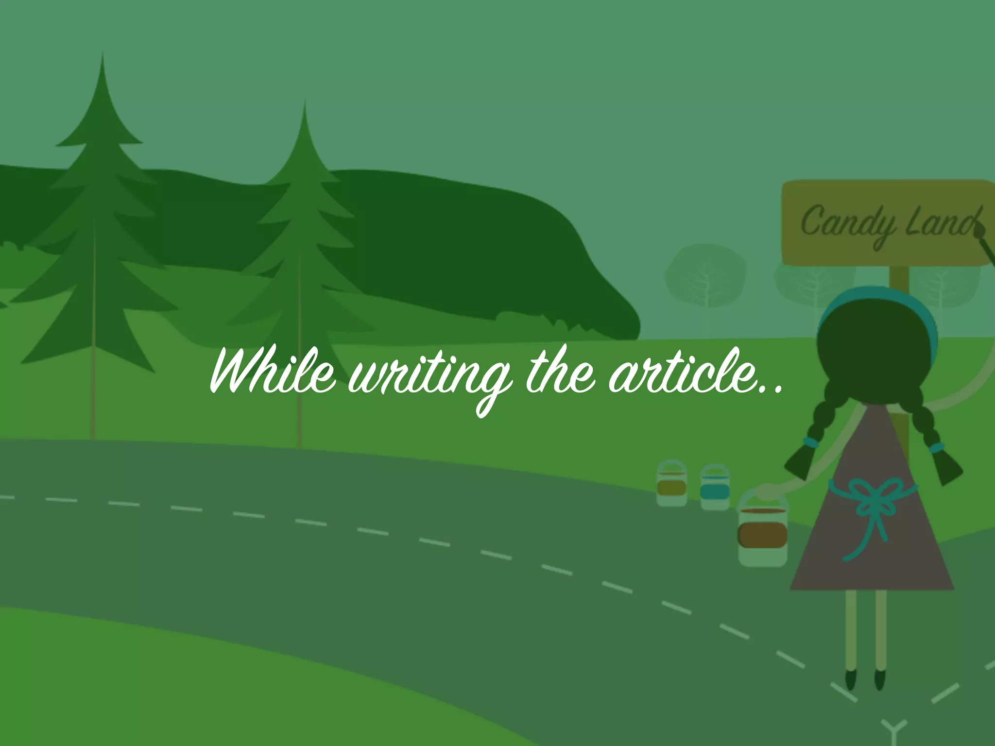 While writing the article..
 