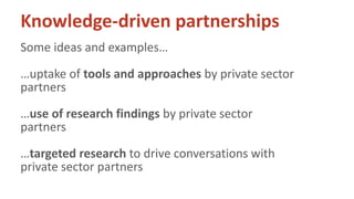 Knowledge driven PPPs at CIAT