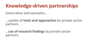 Knowledge driven PPPs at CIAT