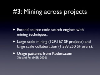 Knowledge Collaboration by Mining Software Repositories