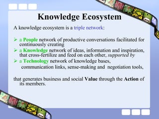 Knowledge Ecology | PPT
