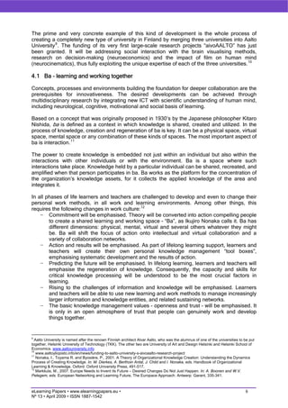 Knowledge economies and innovation society evolve around learning