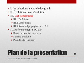 • I. Introduction au Knowledge graph
• II. Évolution et non révolution
• III. Web sémantique
     III.1 Définition
     ...