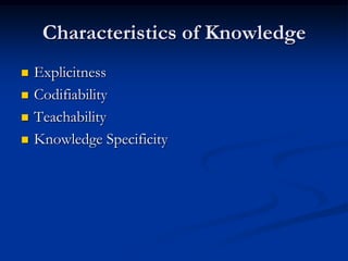 Knowledge Trait Knowledge management | PPSX