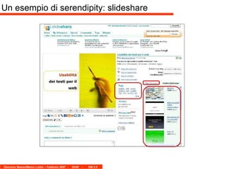 Un esempio di serendipity: slideshare 