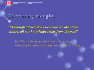 Knowledge Management Program in the Canadian Forest Service | PPT