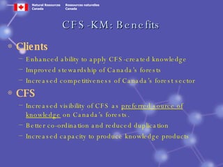 Knowledge Management Program in the Canadian Forest Service | PPT