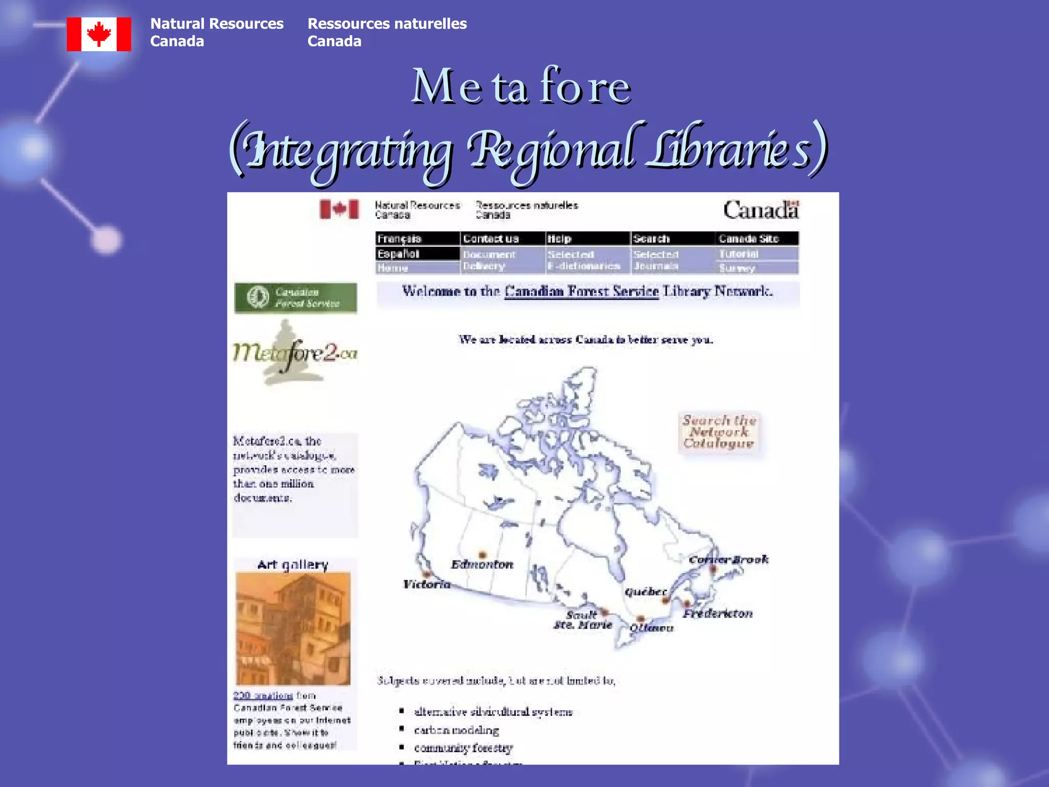 Metafore (Integrating Regional Libraries) 