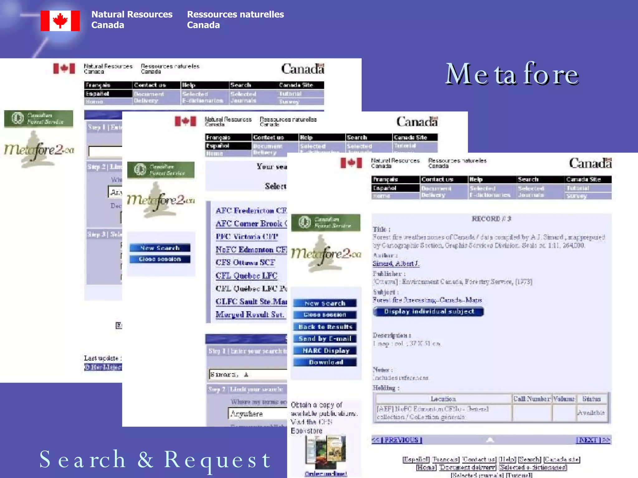Metafore Search & Request 