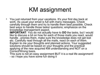 KM assignment ,[object Object]