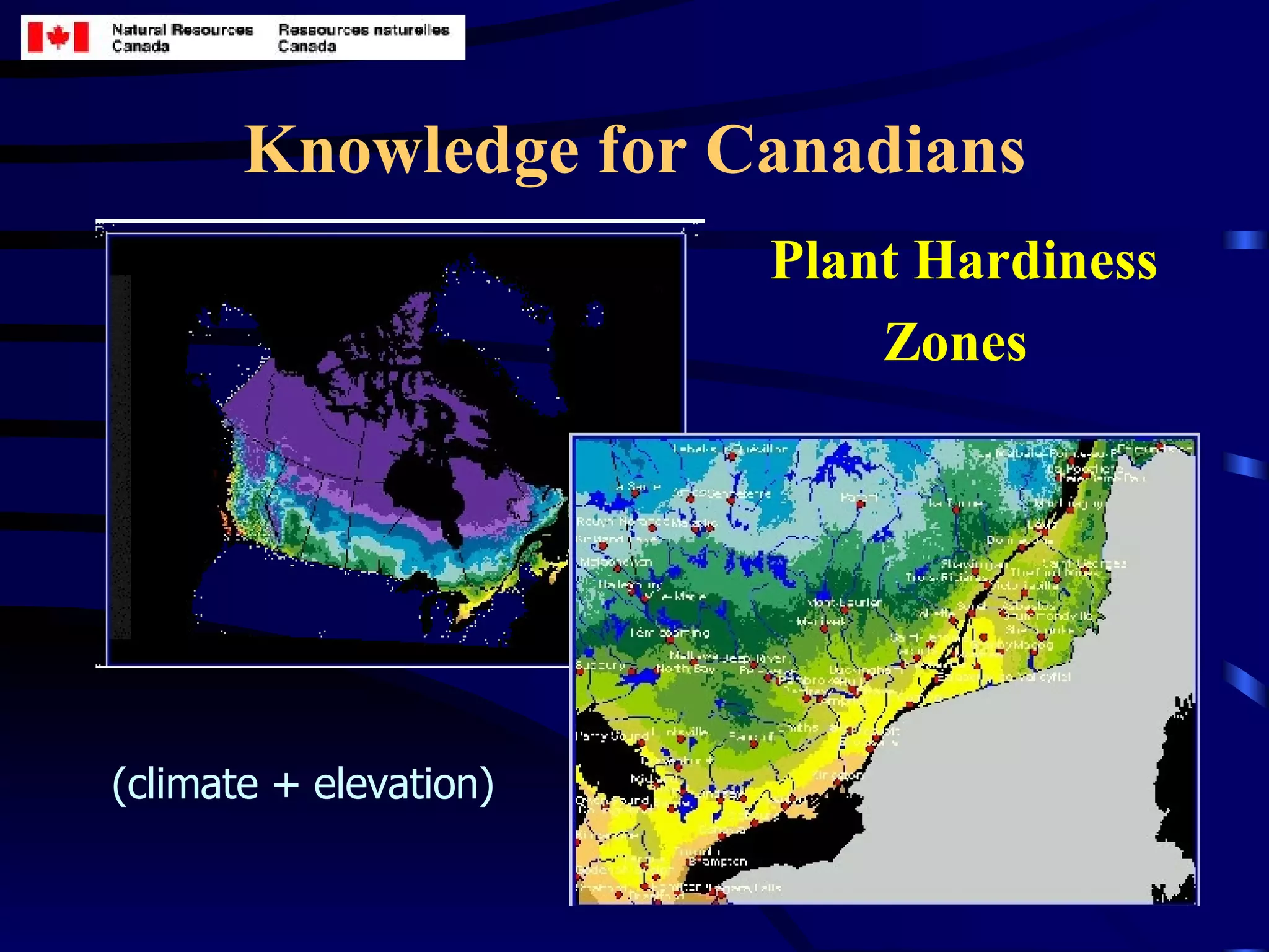 Plant Hardiness Zones   Knowledge for Canadians (climate + elevation) 