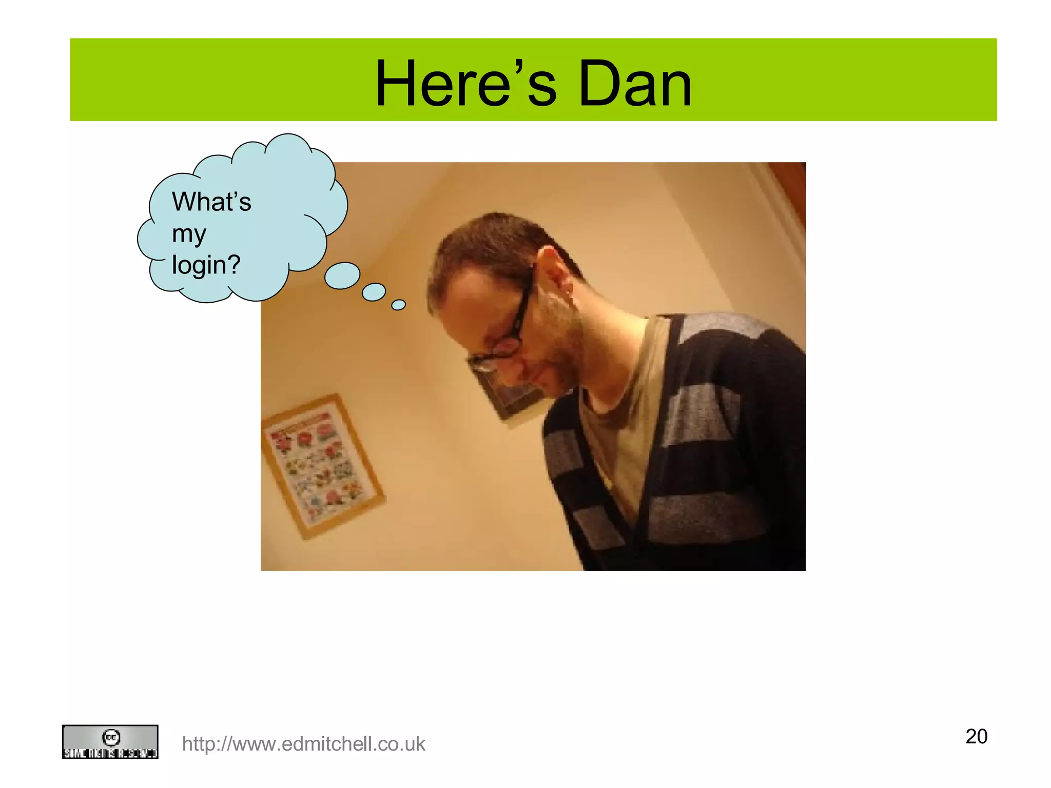 Here’s Dan What’s my login? 