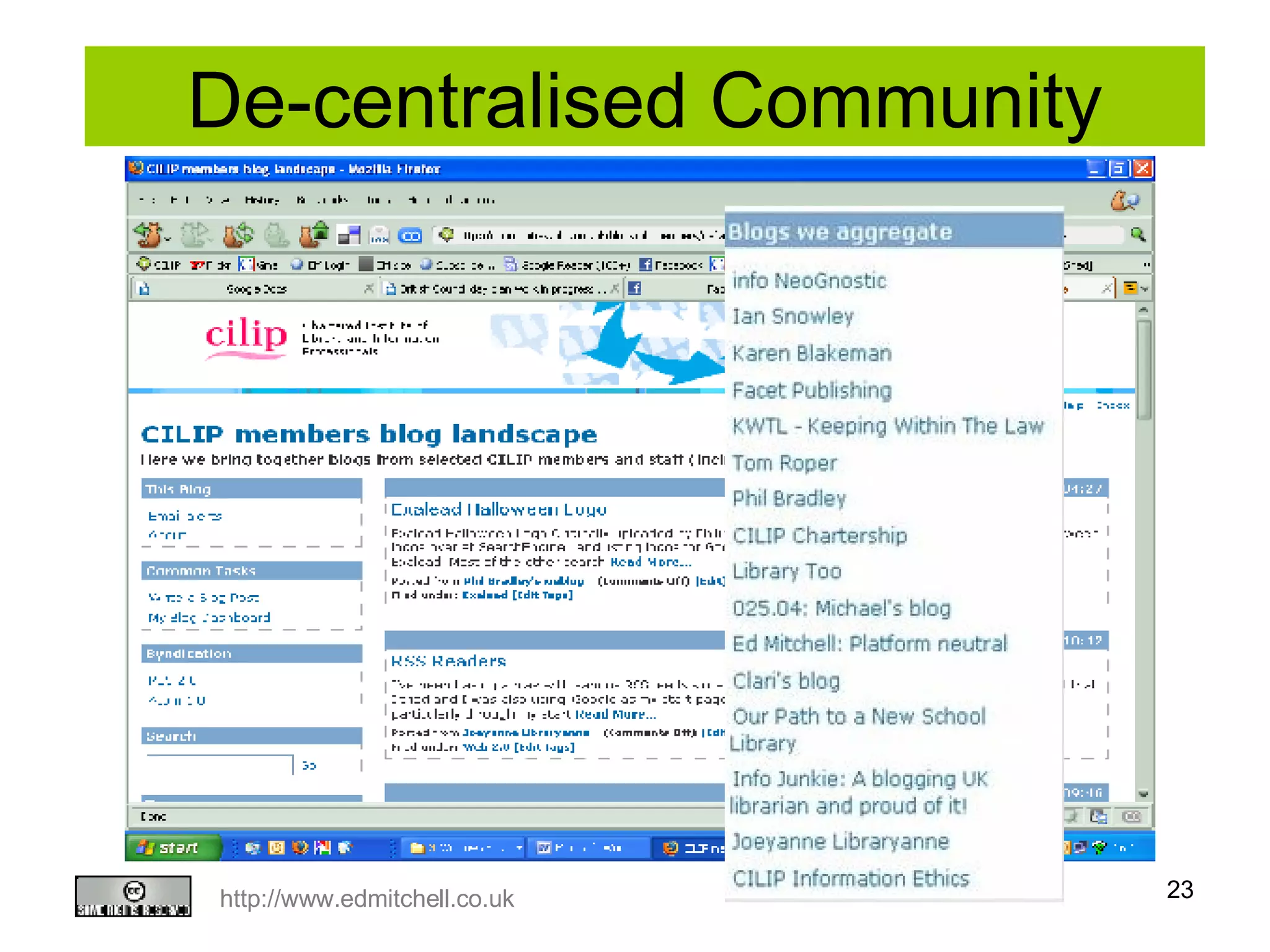 De-centralised Community 