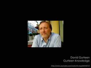 David Gurteen
             Gurteen Knowledge
http://www.youtube.com/watch?v=buEMIYNIYVY
