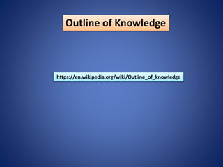 Outline of Knowledge
https://en.wikipedia.org/wiki/Outline_of_knowledge
 