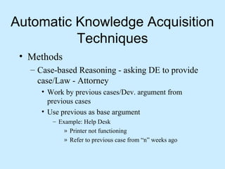 Knowledge Acquisition Examples Artificial Intelligence: Knowledge Acquisition | PPT