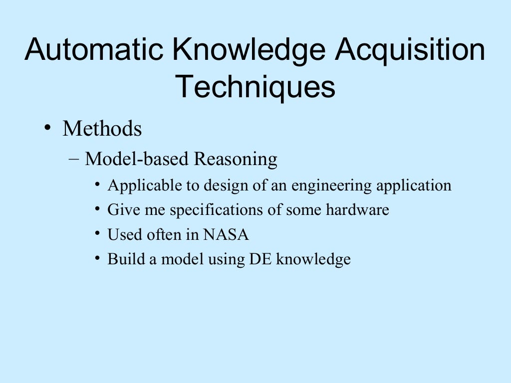 Artificial Intelligence Knowledge Acquisition