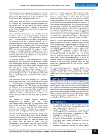 Knowledge and attitude of school teachers with regard to emergency ...