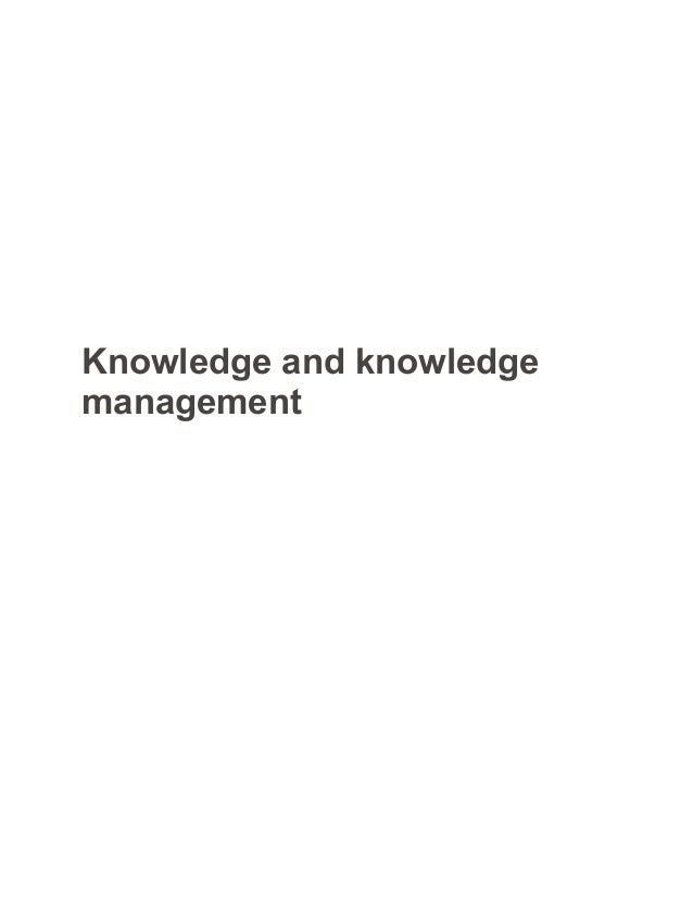 knowledge management essay