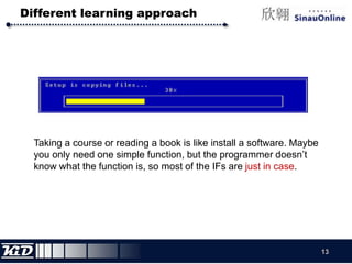 Different program modelsThe traditional program modelThe If-then modelLike a guide bookThe possible problem and solution is coded by programmer.