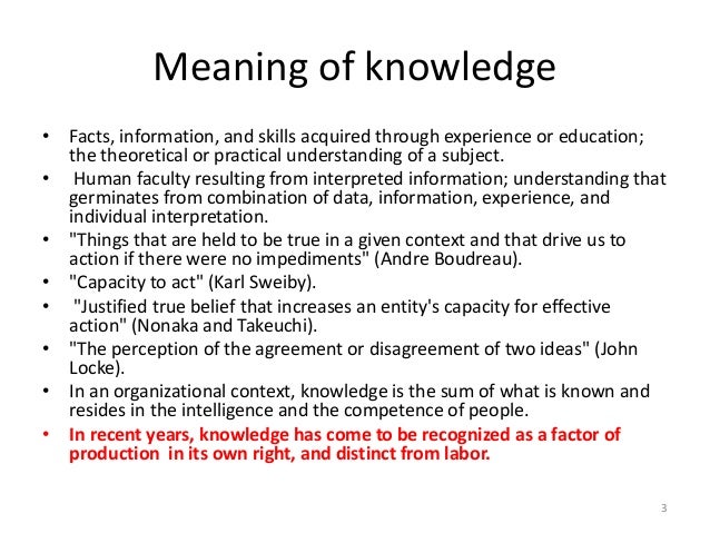 Knowledge and Wisdom