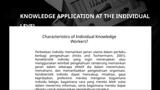 Knowledge Application (Learnig Organization) | PPTX