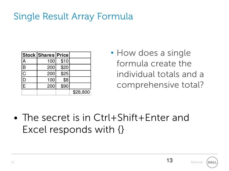 excel array formula