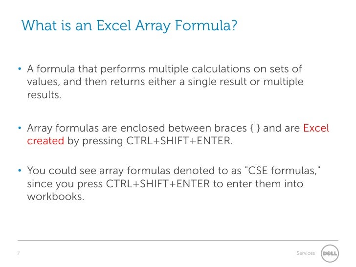 excel array formula