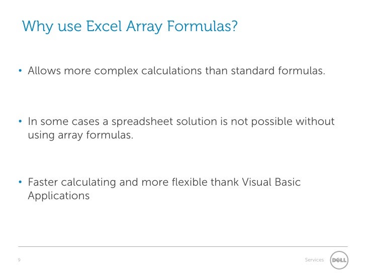 excel array formula