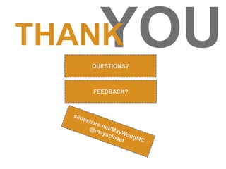 QUESTIONS?
FEEDBACK?
YOUTHANK
 