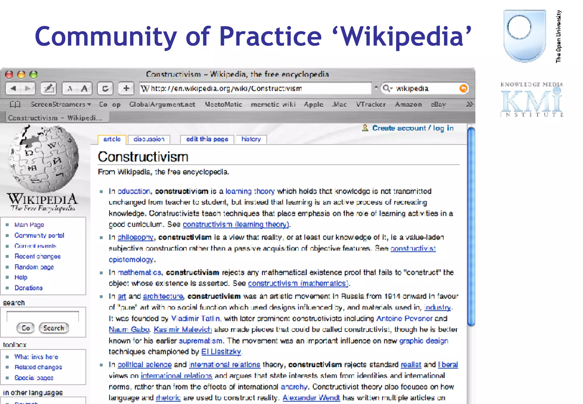 Community of Practice ‘Wikipedia’ 