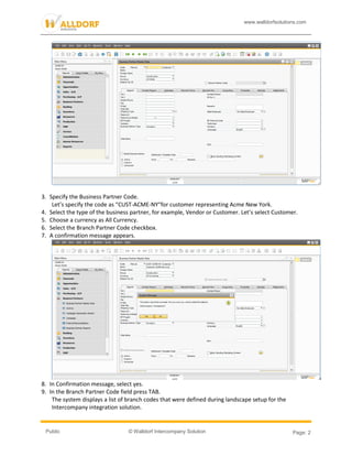 Knowledge article - intercompany trade between partner companies | PDF