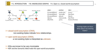 A Review of Relational Machine Learning(SRL) for Knowledge Graphs | PPT