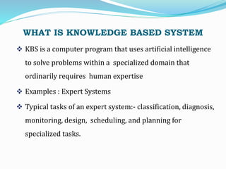 Knowledge based system | PPTX | Artificial Intelligence | Technology ...