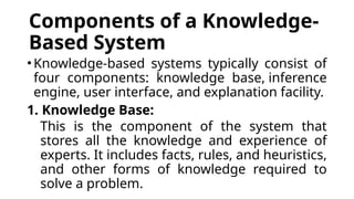 Knowledge Based System detailed types in AI | PPTX