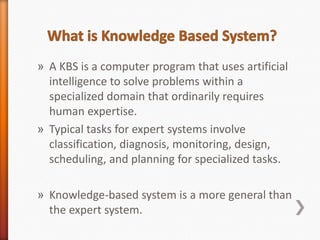 Knowledge based systems | PPTX
