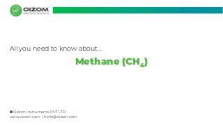 © Oizom Instruments PVT LTD
www.oizom.com | hello@oizom.com
Methane (CH4)
All you need to know about...
 