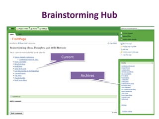 Brainstorming Hub



    Current



              Archives
 