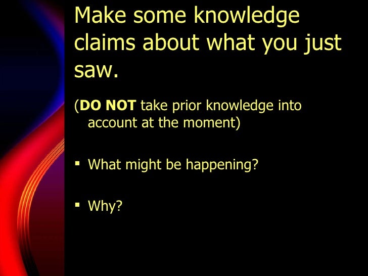 Knowledge Claims And Jtb