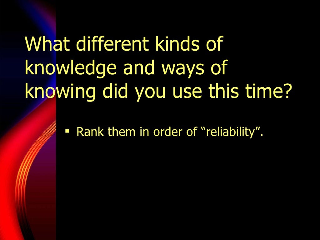 Knowledge Claims And Jtb