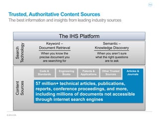 Collection Using Technical Source IHS KNOWLEDGE COLLECTIONS - Solve Engineering Problems Faster with ...