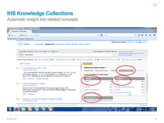 IHS KNOWLEDGE COLLECTIONS - Solve Engineering Problems Faster with ...