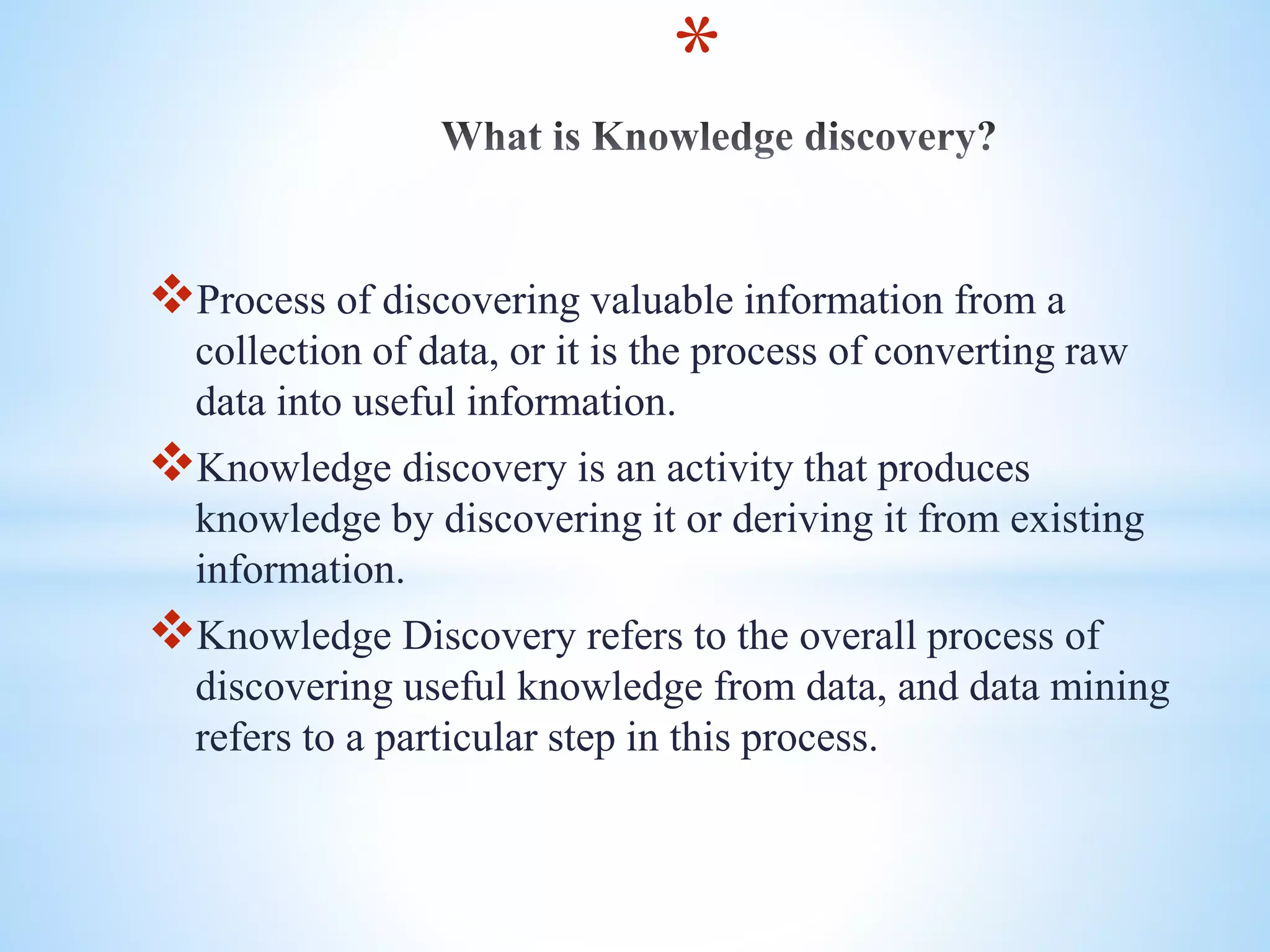 Knowledge discovery process | PPTX