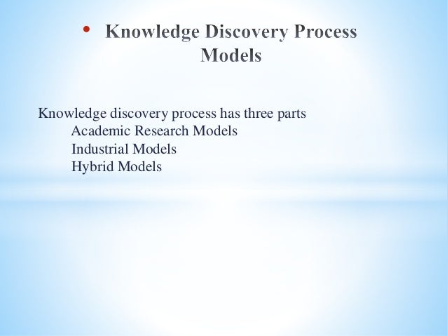 Knowledge Discovery Process Examples Knowledge Discovery Examples – Knowledge Discovery in Databases: A ...