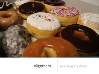 http://www.ﬂickr.com/photos/kodamakitty/2404875788/




Alignment   is not bought by donuts
 