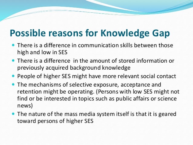 Knowledge gap hypothesis