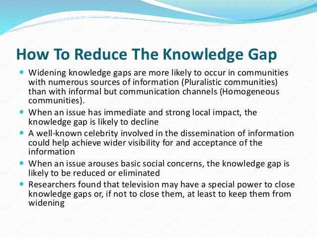 define knowledge gap hypothesis