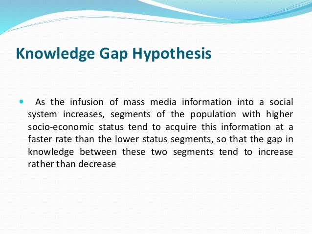 define knowledge gap hypothesis